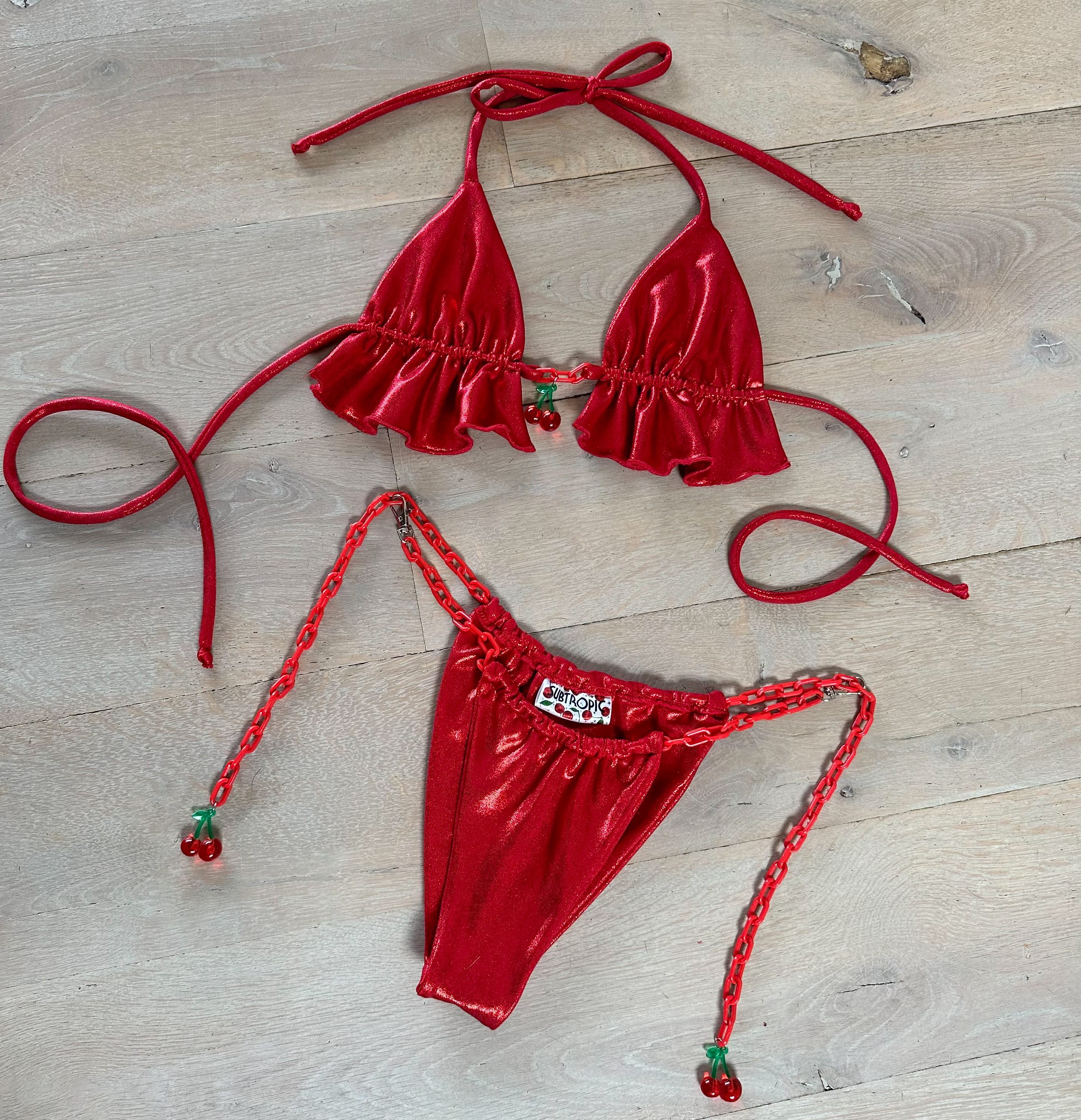 Metallic red - Cherry charm full outfit image 4
