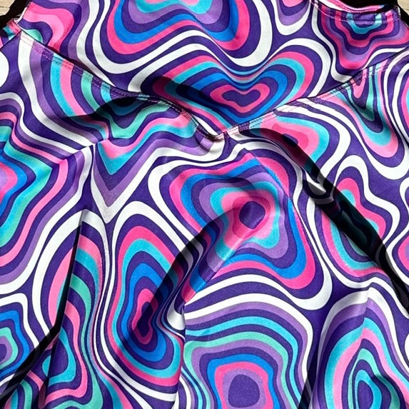 Groovy baby print (Blue & Green) - Bikini & mini skirt image 4