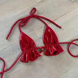 Metallic red - Cherry charm bralet image 0