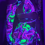 UV Liquid - Bralet, long sleeve crop & shorts image 2