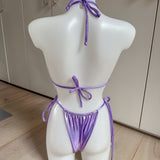 Lilac Sequin Bikini Set