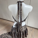 Sparkly Lurex Leopard Cowl Neck Top & Skirt