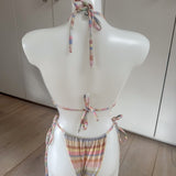 Pastel Stripe Bralet & Knitted Skirt