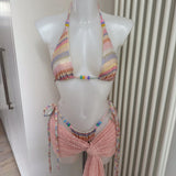 Pastel Stripe Bralet & Knitted Skirt