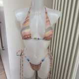 Pastel Stripe Bralet & Knitted Skirt