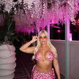 Full Bikini With Skirt - Disco Cherry (Pink)