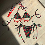 Disco Cherry (Black) - Full Bikini image 5