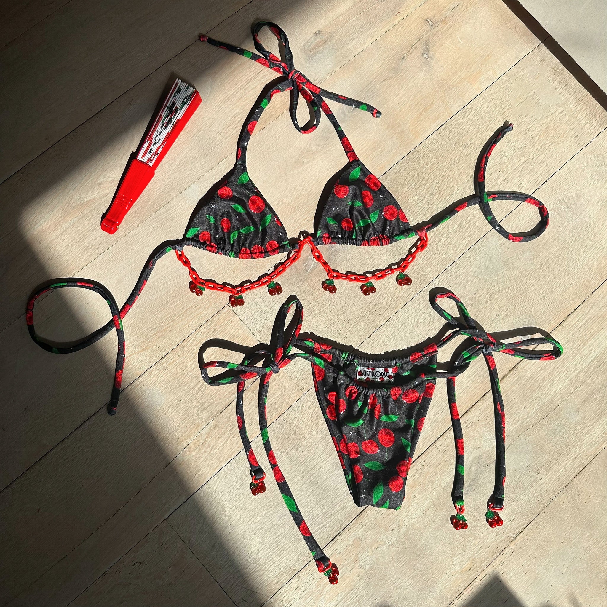 Disco Cherry (Black) - Full Bikini image 5