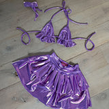 Metallic Lilac - Bralet & Double layered skirt image 2
