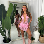 Baby Pink - Lace dress only (no high cut bottoms) image 1