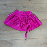Hot pink sparkle - Crop top & double layered slit skirt image 5