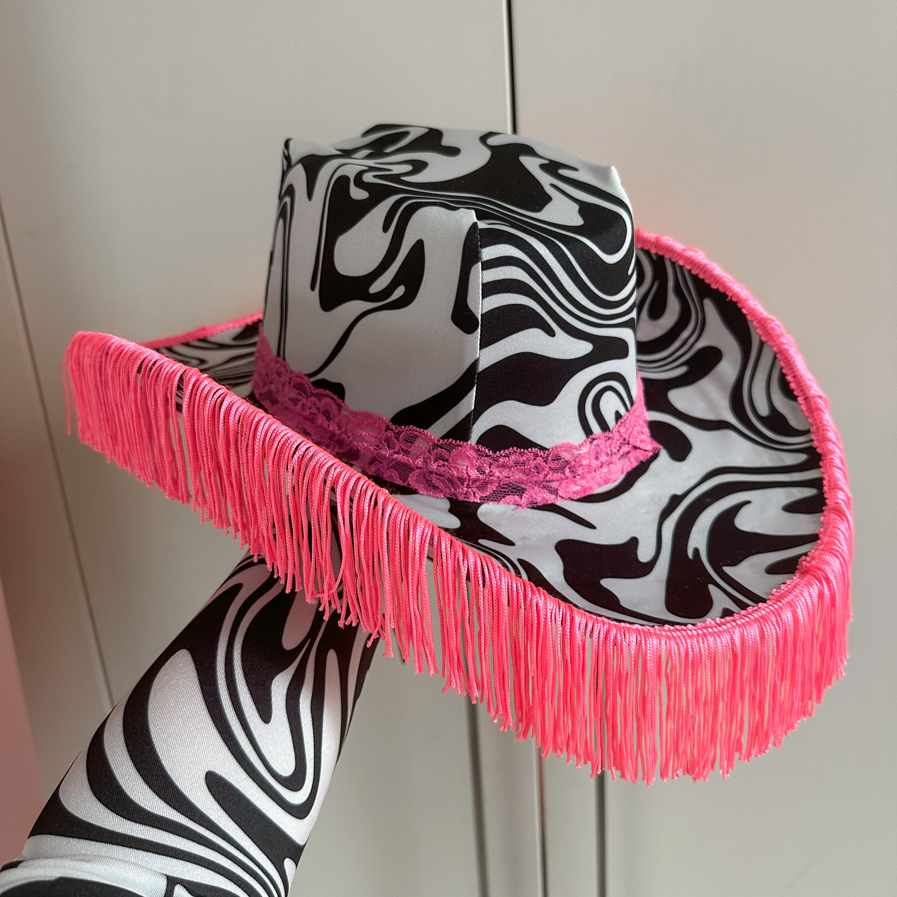 Denk Mode Elle cowboy hat - Pink (Monochrome Swirl) image 0