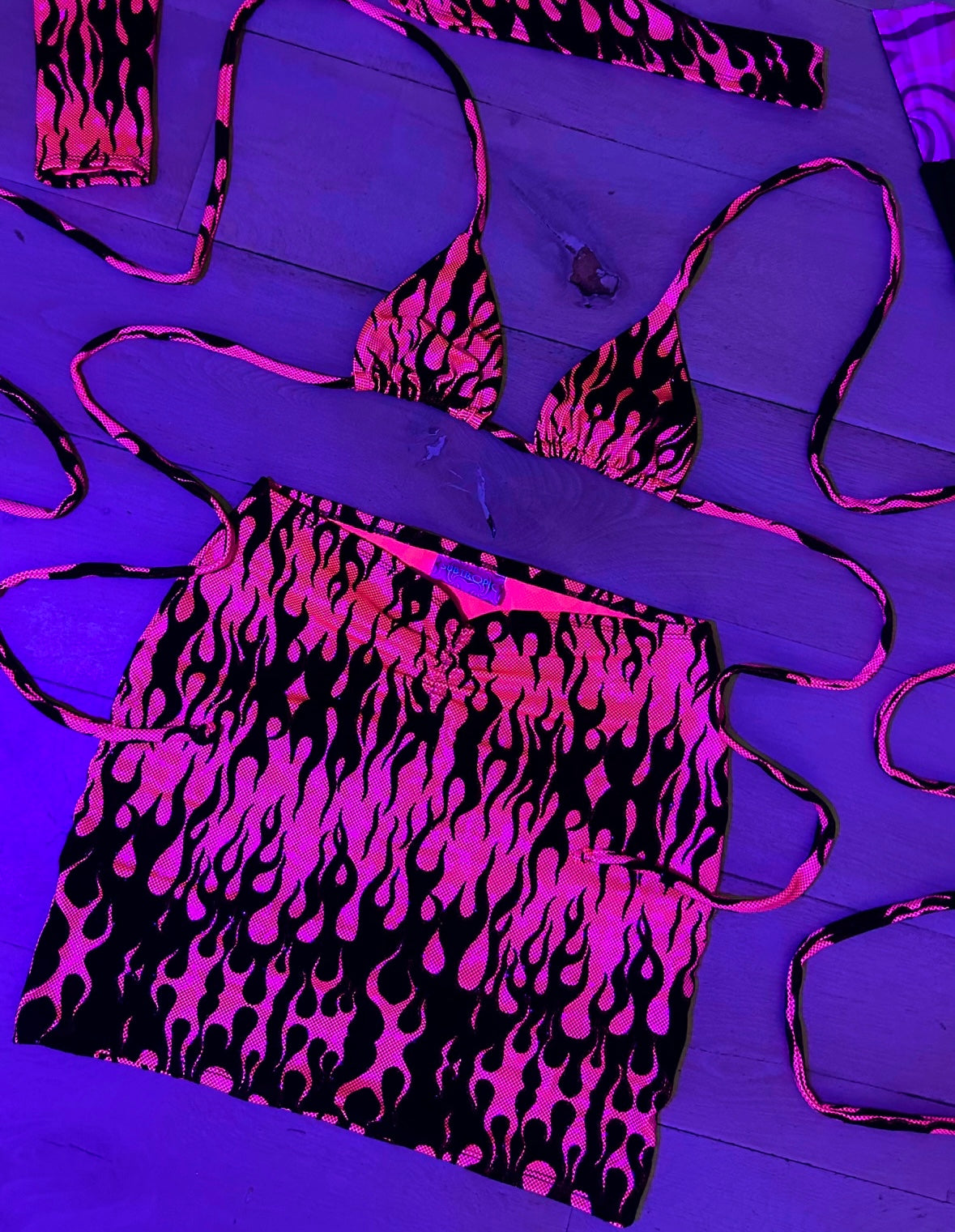 UV Pink Flame - Bralet & skirt set image 2