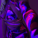 Bralet, Arm sleeve & Shorts set -  UV Midnight swirl image 5