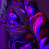 Bralet, Arm sleeve & Shorts set -  UV Midnight swirl image 5