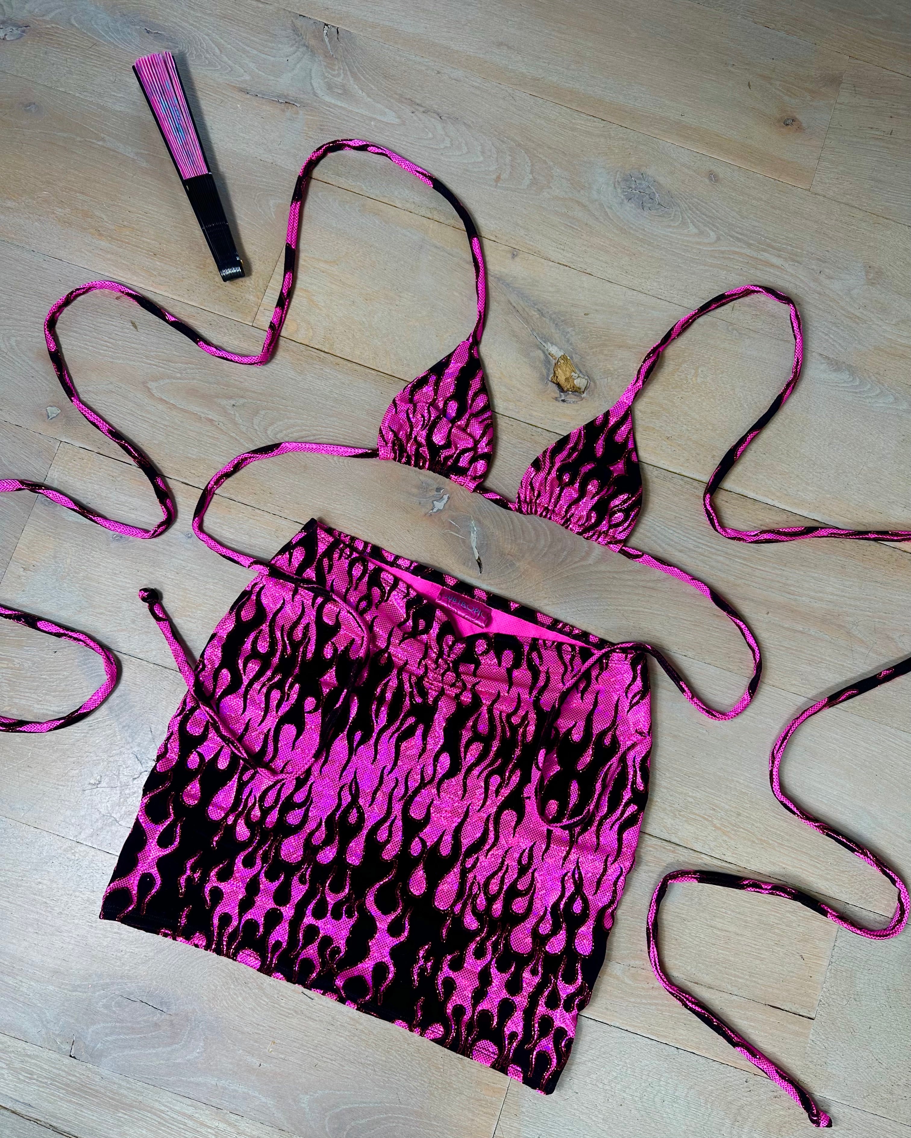 UV Pink Flame - Bralet & skirt set image 0