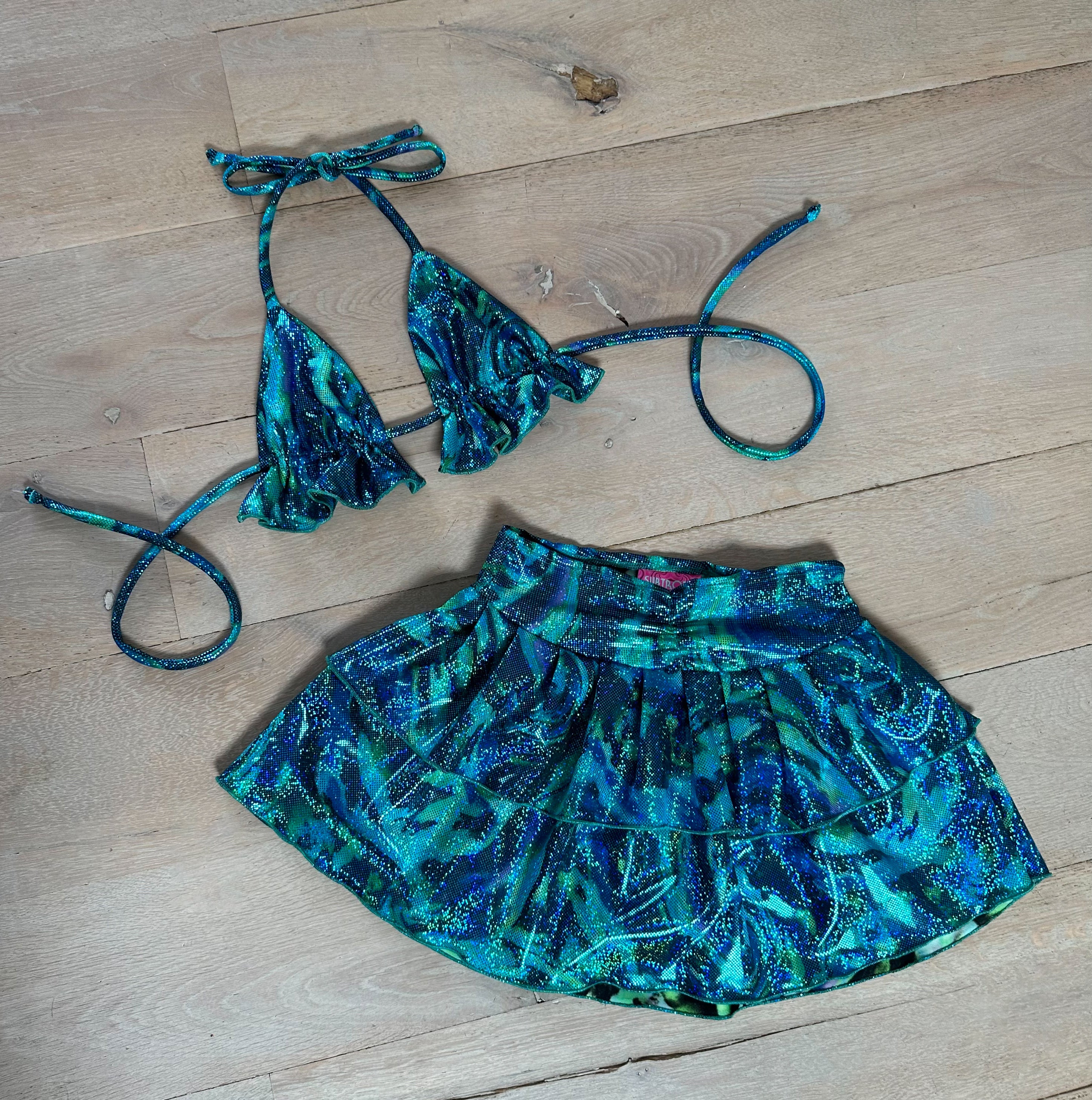 Vortex - Bralet & doubled layered skirt with built in knickers image 0