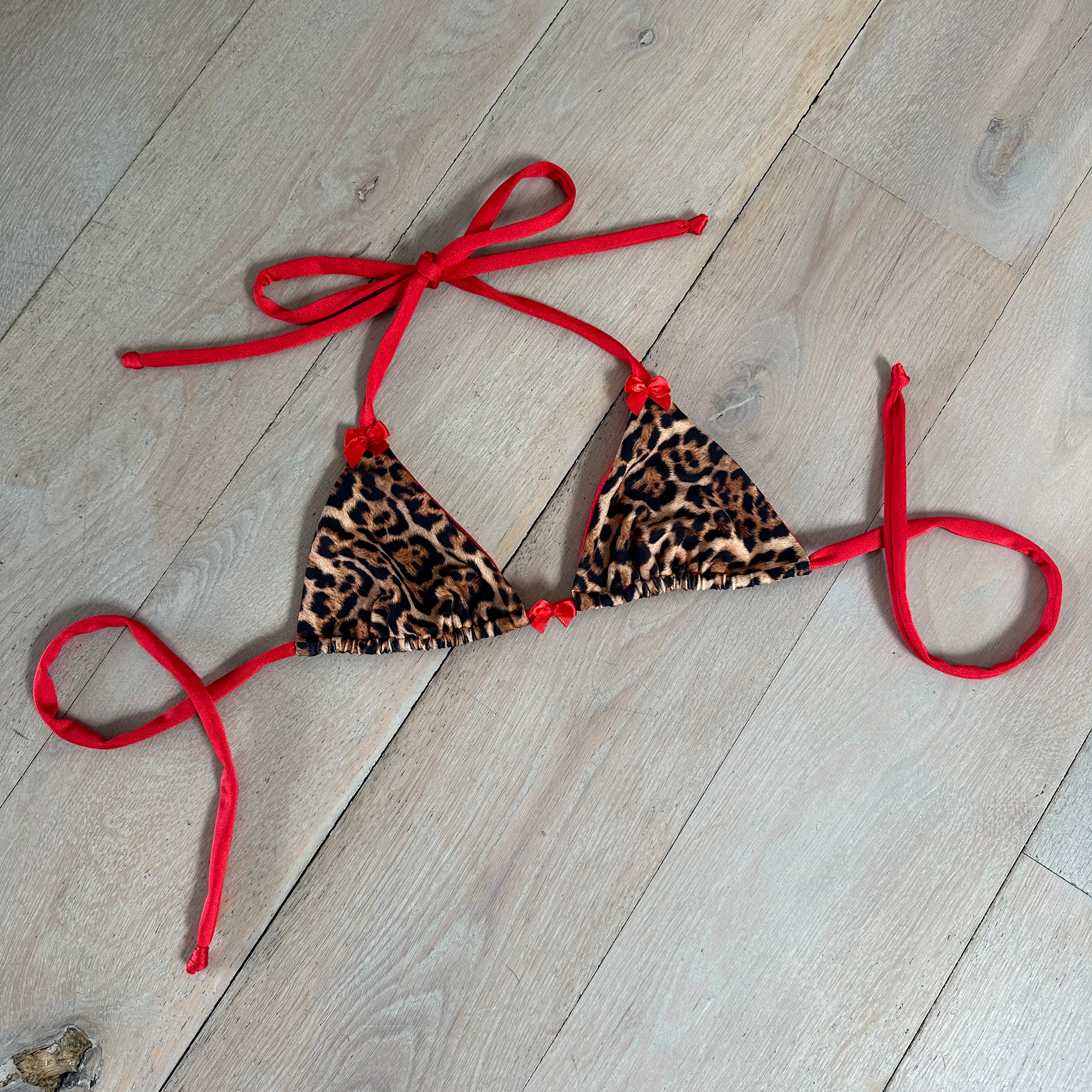 Red Leopard - Bikini top only image 0