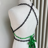 Unitard with chain strap bikini top - Neon tiger - (Choose your colour) image 3