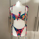 Tahitian Bikini Set - Tie front, strappy bottoms image 2