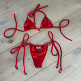 Metallic Red  - Cherry Charm Bikini Bottoms