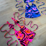 Unitard - UV Wavey print (Pink) image 2