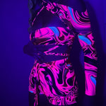 Bandeau, Arm sleeves & Shorts set - UV Wavey print (Pink colour) image 3