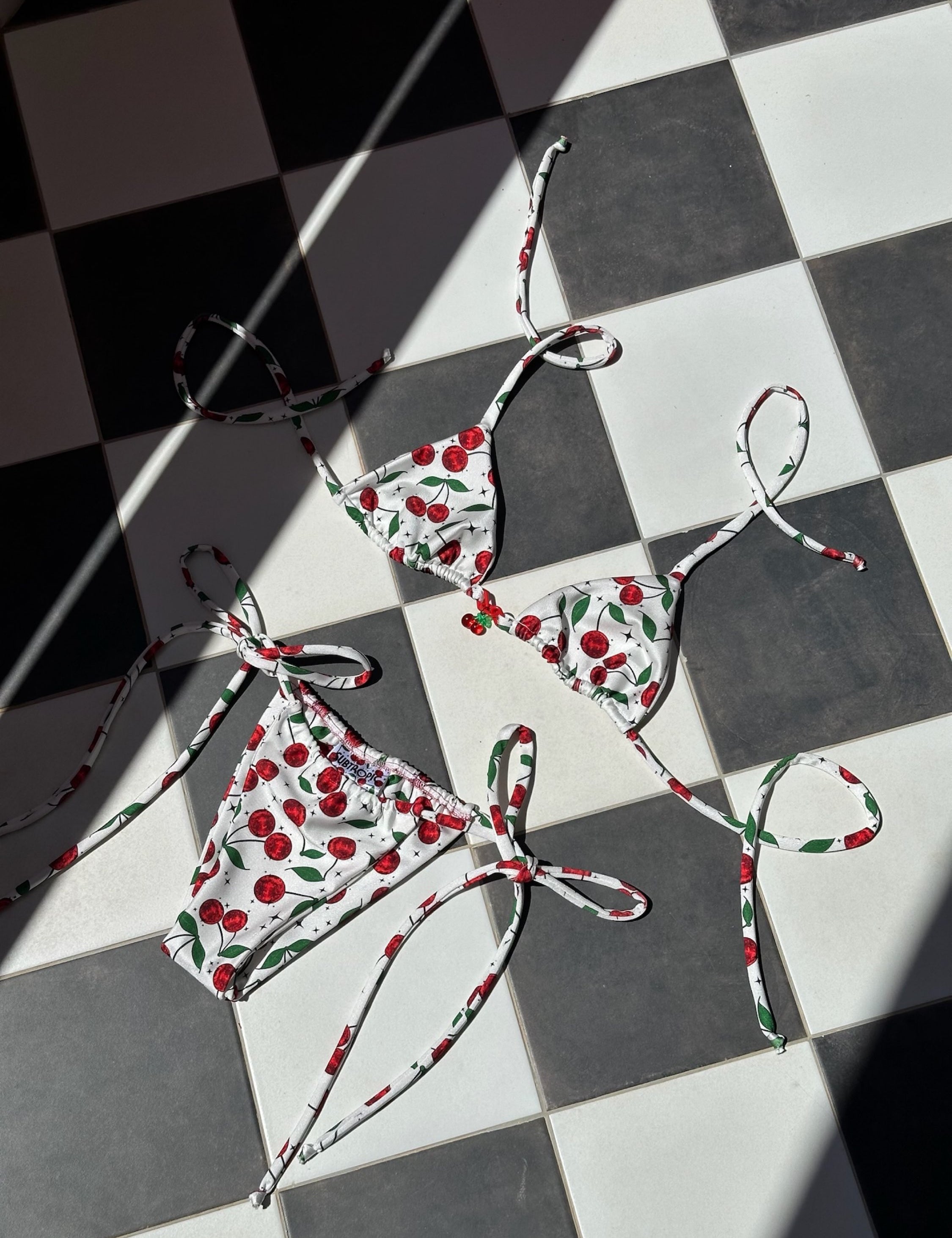 Disco Cherry (white)  - Full Bikini  image 0