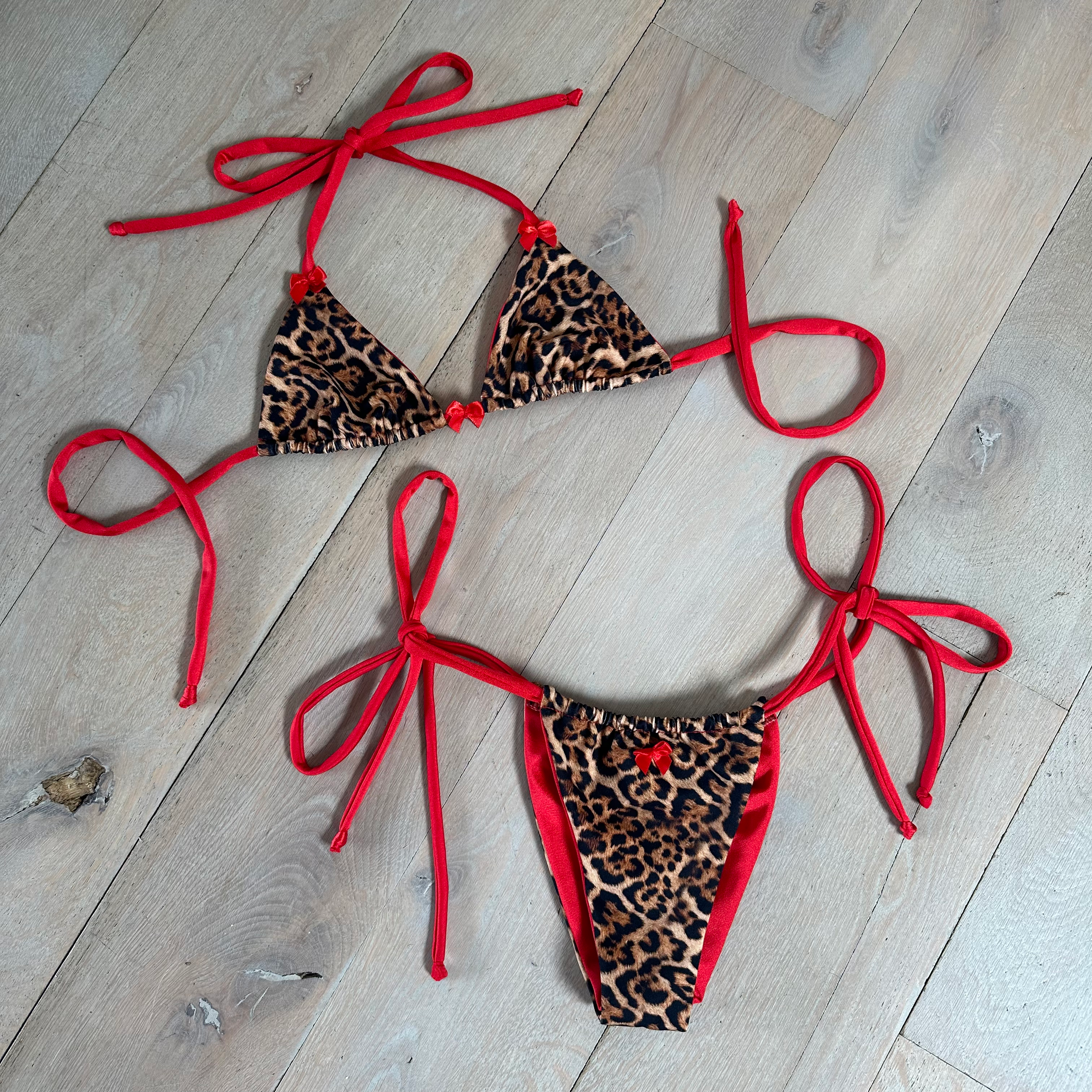 Red Leopard - Bikini top only image 2