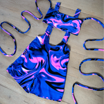 Unitard - UV Wavey print (Blue) image 0