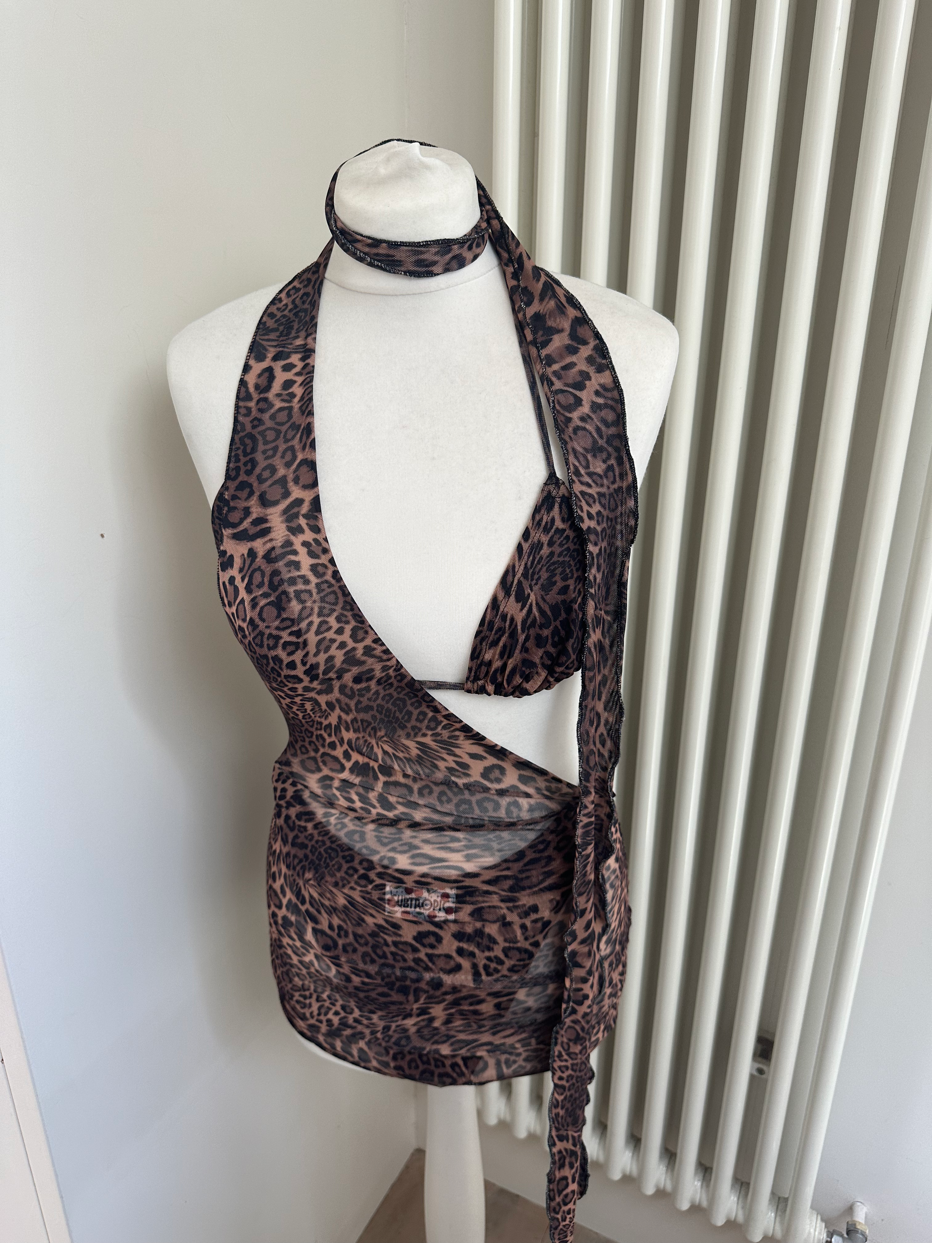 Leopard - Full set bikini & cover up dress bundle deal image 7