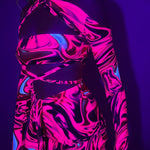 Bandeau, Arm sleeves & Shorts set - UV Wavey print (Pink colour) image 2
