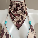 Brown Cow Print Bandana