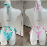 Mint Pearl Bead Bikini Bottom