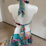Chiffon Cowl Neck Top & Skirt