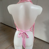 Baby Pink Sequin Cowl Neck Top