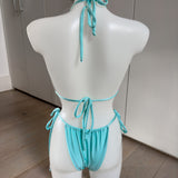 Pearl Beaded Mint Bikini Set