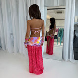 Pastel Sequin Bandana Bandeau/Halterneck Top