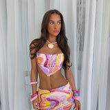 Pastel Sequin Mini Skirt