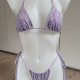 Lilac Iridescent Sequin Embellished Bikini Bottoms