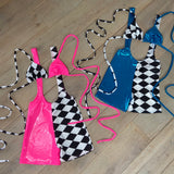 Crazy Clown Unitard - Neon pink