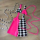 Crazy Clown Unitard - Neon pink