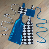 Crazy Clown Unitard - Metallic Blue