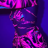 Bralet, Arm sleeves & Shorts set - UV Wavey print (Pink colour) image 3