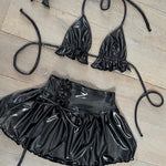 Metallic charcoal black - skirt & bralet  image 2