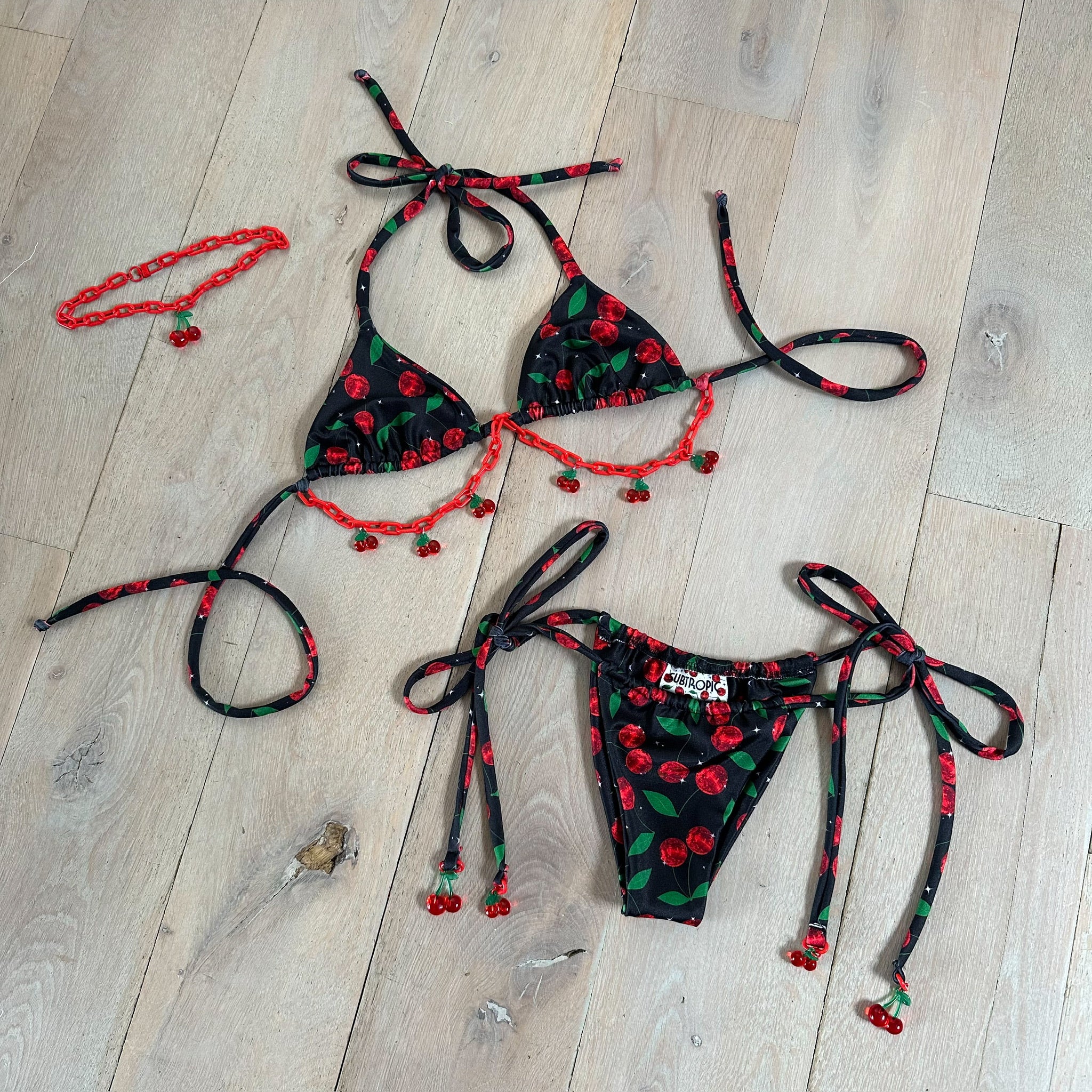 Disco Cherry (Black)  - Full Bikini image 0