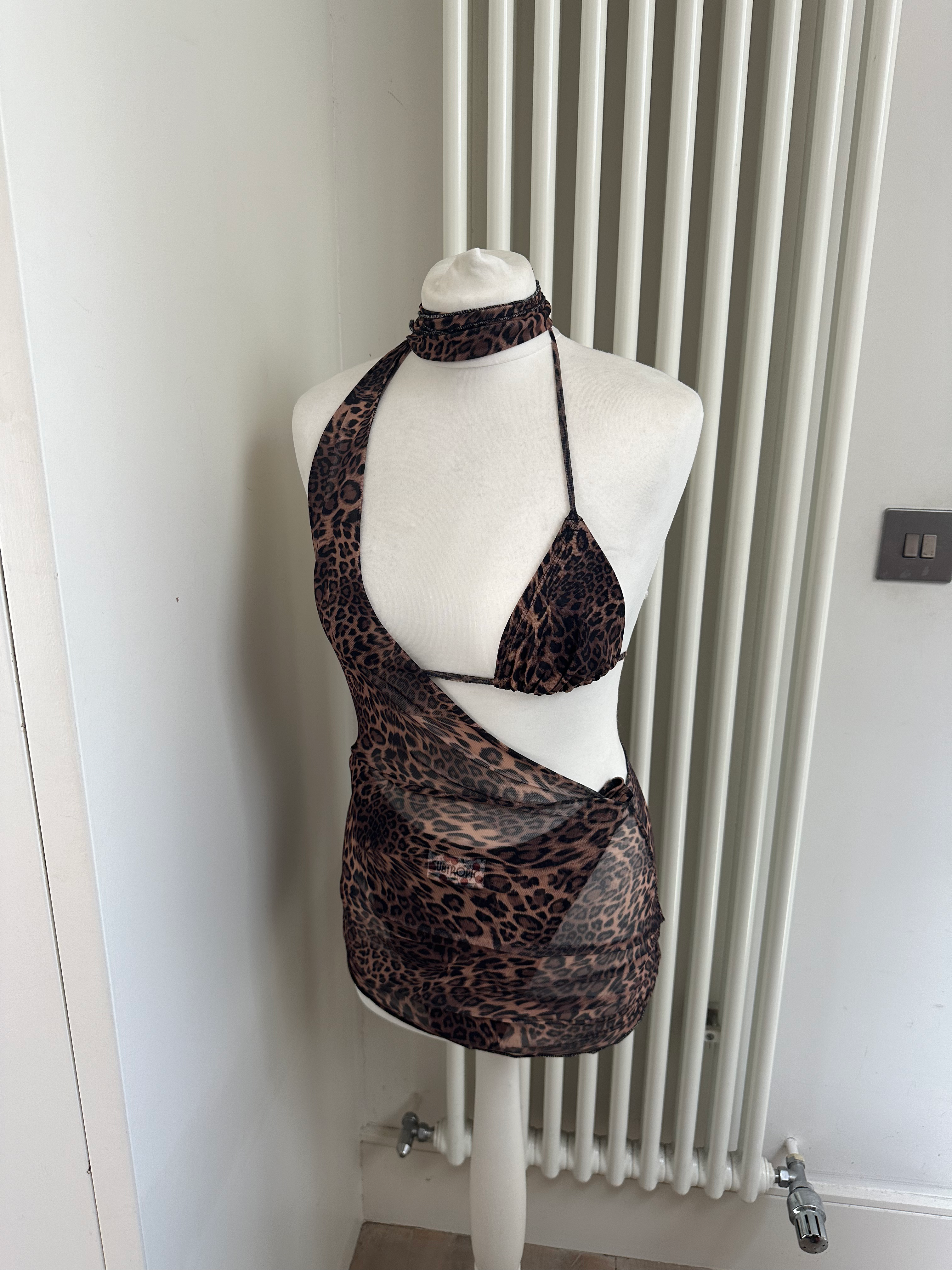 Leopard - Full set bikini & cover up dress bundle deal image 5