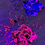 Bralet (or Bandeau) & Shorts set - UV Wavey print (Pink) image 2