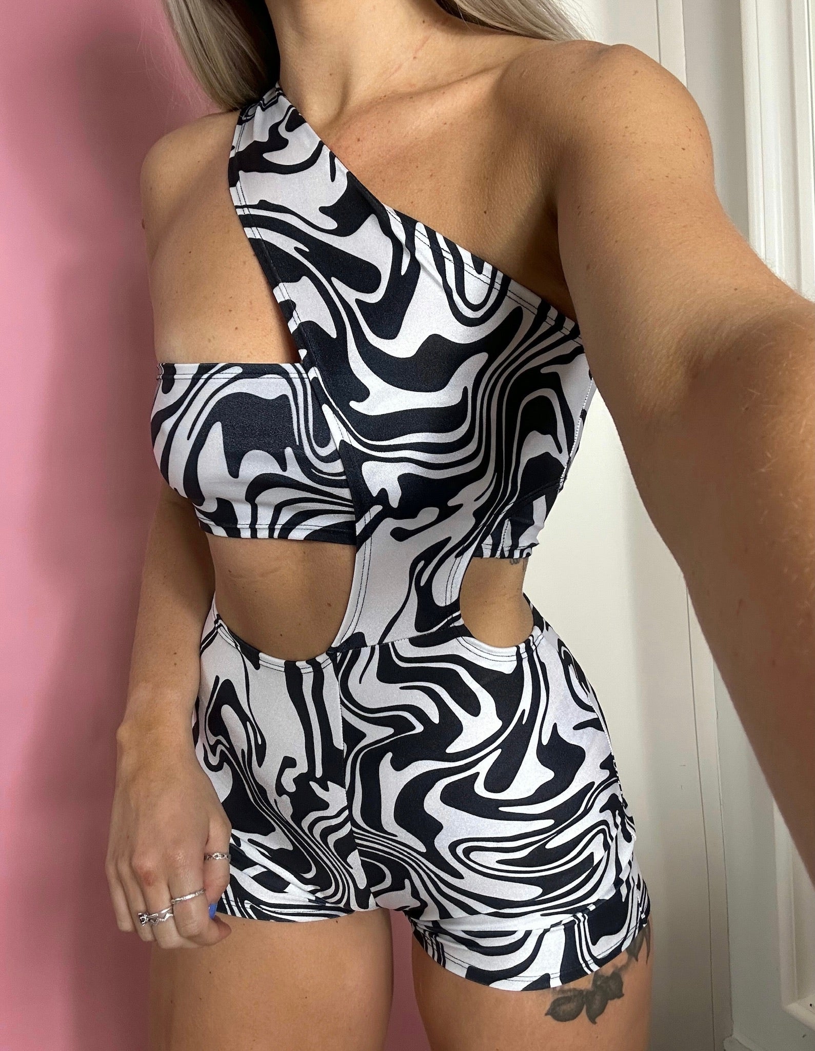 Monochrome Swirl - Unitard image 1