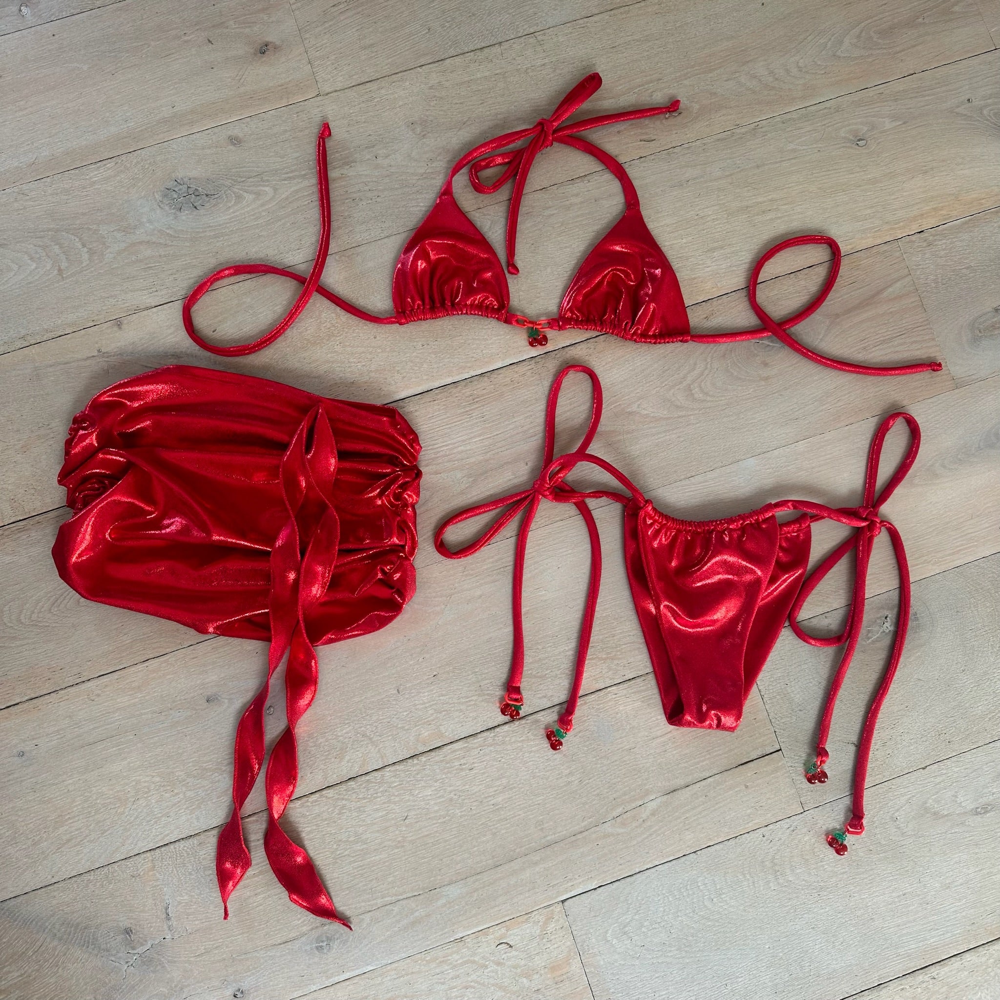 Metallic red - Cherry charm full outfit image 1